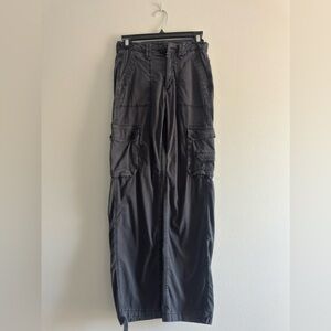 American Eagle Outfitters washed black Cargo Pants